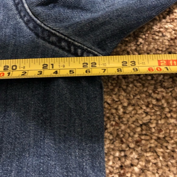 Levis Mens Denim Pearl Snap Western work Shirt Size M Dark Wash Long Sleeve NWT! - Picture 7 of 9